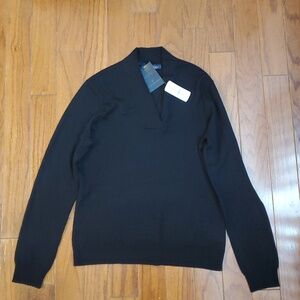 NWT Brooks Brothers 100% Merino Wool Sweater Size M Black Capsule Wardrobe